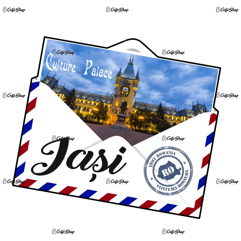 Iasi romania, plic, magnet frigider mgs100